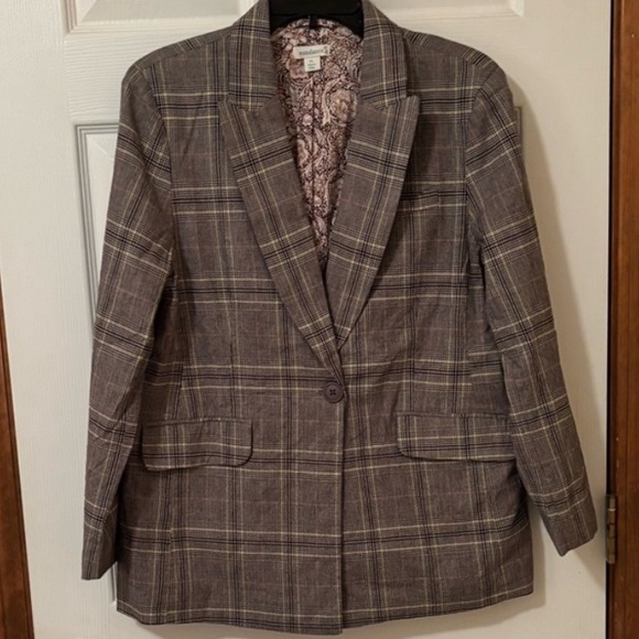 Sundance Jacket Whitman Plaid Blazer Sz Petite Large - Picture 2 of 7